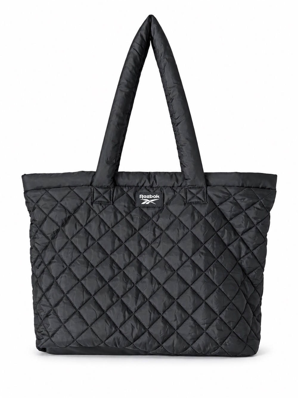 Reebok Black Quilted Puffer Tote Bag Lightweight Gym Travel
